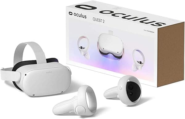 Oculus Quest 2 - Juego de auriculares Gmaing de realidad virtual todo en uno, 256 GB, color blanco