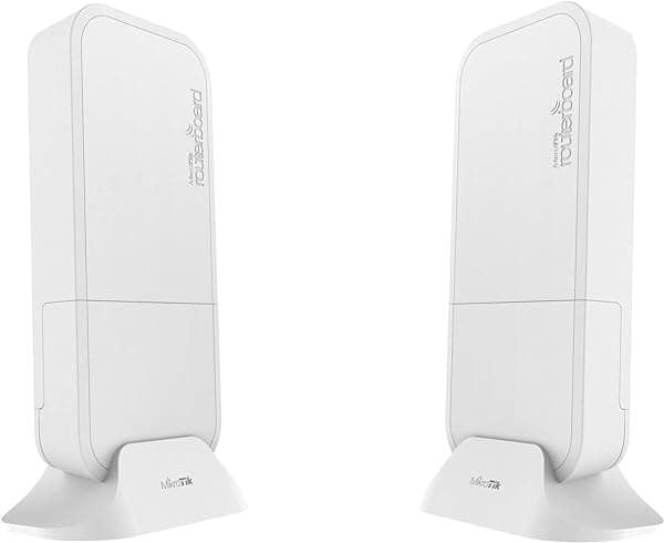 Mikrotik Kit de cable inalámbrico RBwAPG-60ad de 60 GHz PtP 1 Gbit Full Duplex Link hasta 328.1 ft RBwAPG-60adkit