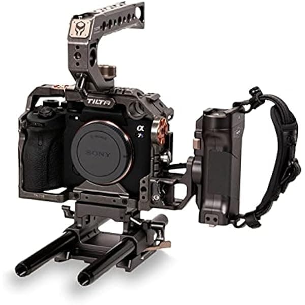 Tilta ing Kit de jaula para cámara E compatible con cámara Sony a7S III | Kit a7S III Pro con asas, riel NATO (gris táctico) TA-T18-E