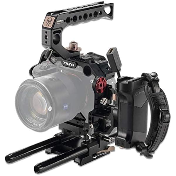 Tilta ing Kit de jaula para cámara E compatible con cámara Sony a7S III | Kit a7S III Pro con asas, riel NATO | TA-T18-E-B (negro)