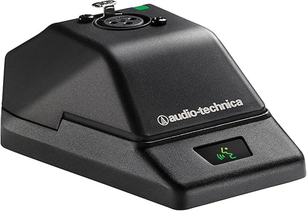 Audio-Technica System 10 - Transmisor de soporte de escritorio inalámbrico de audio (ATW-T1007), color negro