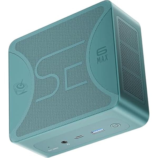 Beelink Mini PC SER6 Max, AMD Ryzen 7 7735HS (8C/16T, hasta 4.75GHz), 16G DDR5 1TB PCIe4.0 SSD, mini computadora compatible con 4K Quad Output/HDMI/USB-C/Dual USB4/WiFi6/BT5.2/2.5Gbps LAN para el