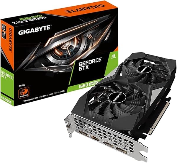Gigabyte Tarjeta gráfica GeForce GTX 1660 Super D6 de 6 GB GV-N166SD6-6GD