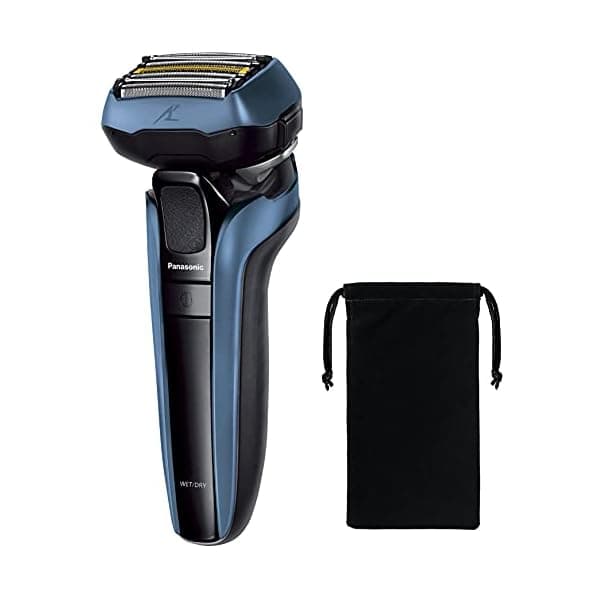Panasonic ES-LV5U-A LAMDASH - Afeitadora de 5 cuchillas con bolsa, color azul