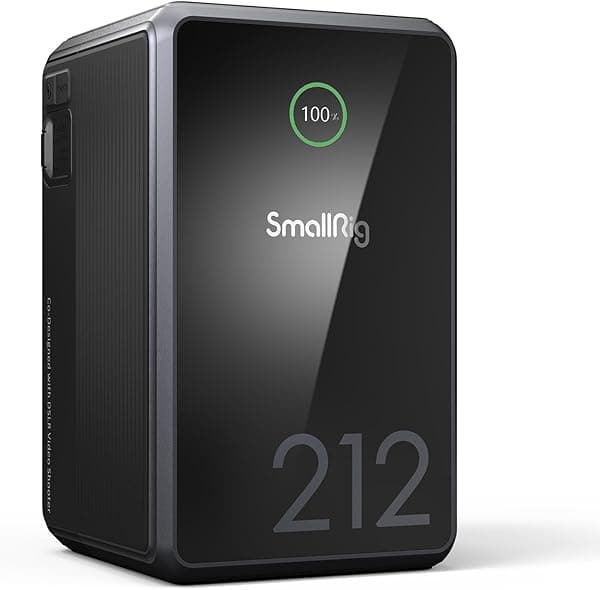 SmallRig Caleb Pike V Mount Battery VB212, 212Wh / 14400mAh Batería de montaje en V con PD 140W USB-C carga rápida, con doble USB-C, D-TAP, puertos CC, pantalla TFT, para cámara, videocámara, luz LED 4293-SR