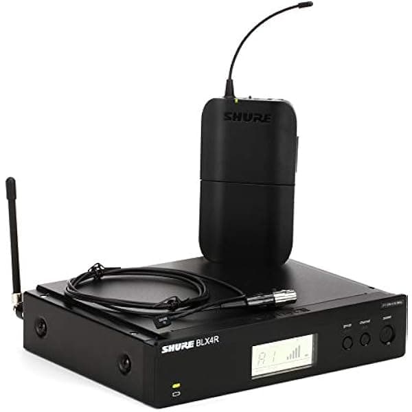 Shure BLX14R/W93 UHF Wireless Microphone System - Perfect for Interviews, Presenting, Theater - 14-Hour Battery Life, 300 ft Range | WL93 Lavalier Mic, Single Channel Rack Mount Receiver | J11 Band BLX14R/W93-J11