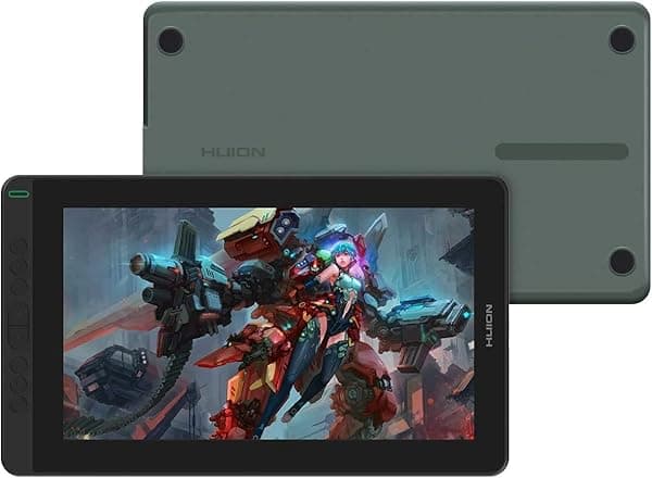 HUION Drawing Tablet Kamvas 13 13.3 Inch Screen Graphic Drawing Monitor with Full Laminated Screen (Green) GS1331-G