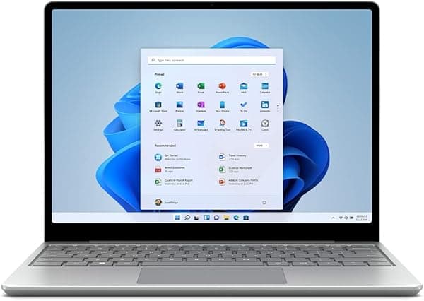 Microsoft Surface Laptop Go - Laptop con pantalla táctil de 2 a 12,4 pulgadas, memoria Intel Core i5 de 8 GB, SSD 256, platino (último modelo) 8QF-00023