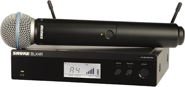 Shure BLX24R/B58 BETA 58 Sistema inalámbrico de mano con receptor BLX24R, estuche y B