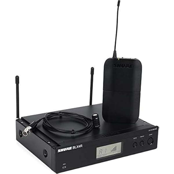 Shure BLX14R/W85 UHF Wireless Microphone System, 14-Hour Battery Life, 300 ft Range, WL185 Lavalier Mic, Single Channel Rack Mount Receiver, H11 Band BLX14R/W85-H11