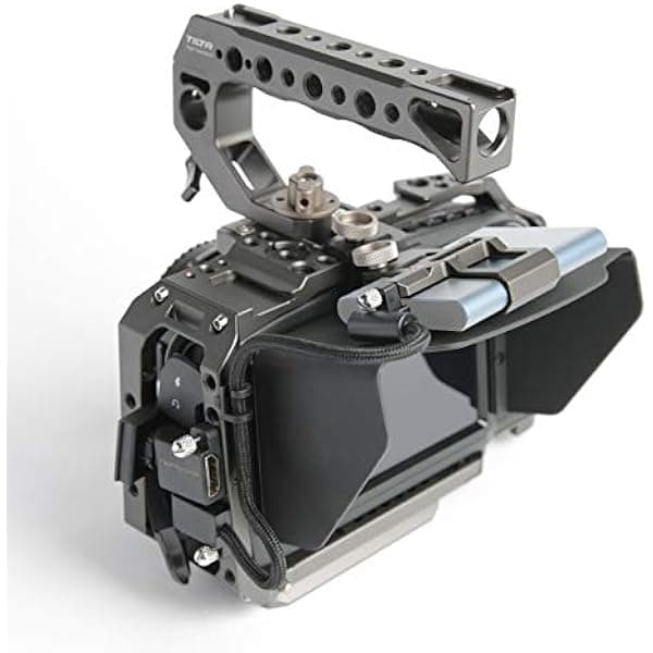 TILTA TA-T01-B-G-2 BMPCC 4K / BMPCC 6K Cage Blackmagic Pocket Cinema Camera 4K / 6K Cage Rig + Media Sunhood (kit básico de 2) TA-T01-B-2-US