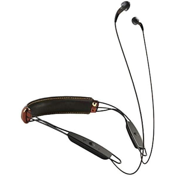 Klipsch Auriculares Bluetooth X12 con banda para el cuello (cuero negro) X12 Neckband Bluetooth Black