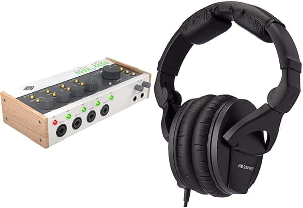 UA Volt 476P - Interfaz de audio USB para grabación, podcasting y transmisión con software de audio esencial y auriculares de monitoreo Sennheiser Professional HD 280 PRO