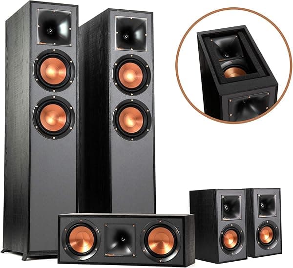 Klipsch Sistema de cine en casa Dolby Atmos 5.0.2 de referencia con capacidades envolventes