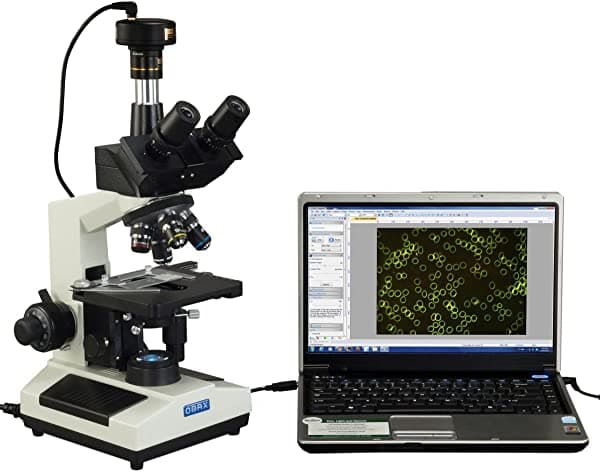 OMAX microscopio biológico compuesto trinocular del campo oscuro 40X-2000X LED con la cámara 3.0MP USB M837SL-A191-C30U