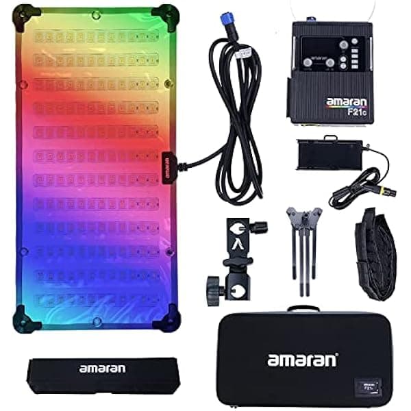 Aputure Amaran F21c RGBWW - Luz LED de tela flexible con salida de 100 W, panel LED de 2 x 1 pies FMTF21C