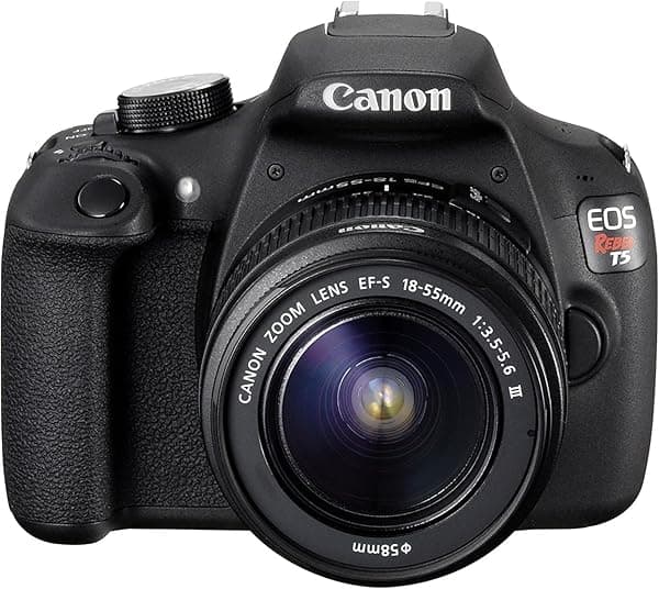 Canon EOS Rebel T5 Cámara 18.0MP con Lente EF-S 18-55mm III Kit Fotografía Digital Profesional 9126B005