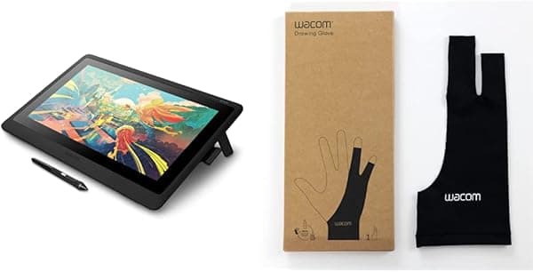 Wacom Cintiq 16 Tablet de Dibujo con Pantalla Full HD y Guante de Dibujo (DTK1660K0A)