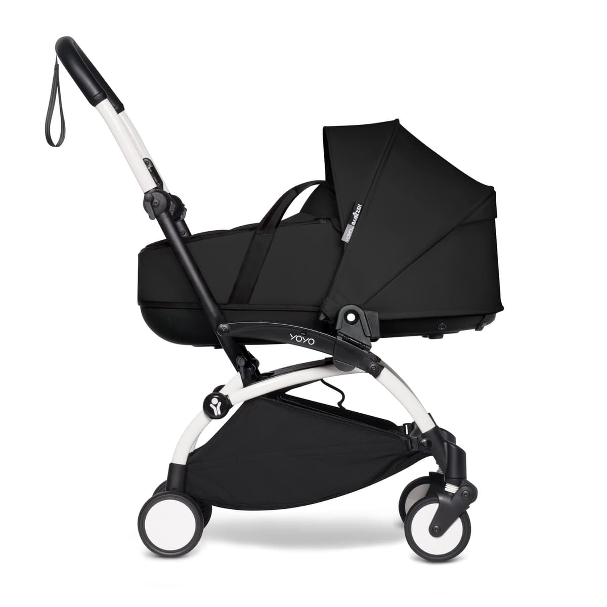 Babyzen YOYO2 Marco blanco + moisés negro, incluye colchón doble grueso, carcasa ventilada y toldo 850022229138