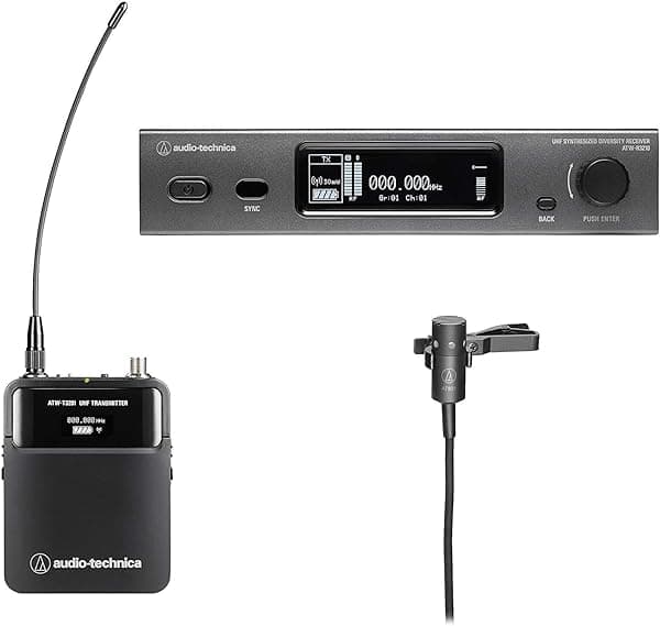 Audio-Technica Sistema inalámbrico de micrófono inalámbrico serie 3000 con micrófono Lavalier (ATW-3211/831DE2)