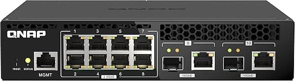 QNAP Qsw-m2108r-2c 8 puertos 2.5gbps 2 Po