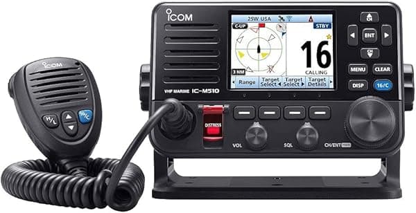 Icom Radio de montaje fijo M510 VHF con pantalla LCD TFT de 3,5 "
