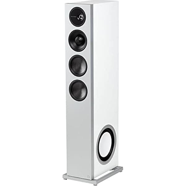 Definitive Technology D15 Demand Series Modern High-Performance 3-Way Tower Speaker (Right-Channel) - Single, White | Dual 8” Passive Bass Radiators 300026-03-00-005