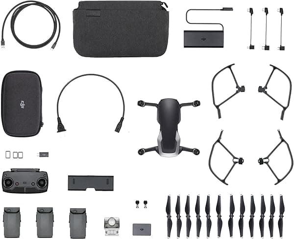 DJI Mavic Air Fly More Combo con dron cuadricóptero portátil DJI Care Refresh (negro ónix) CP.MA.00000000.01