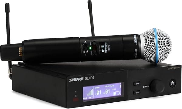 Shure Sistema de micrófono inalámbrico SLXD24/B58 con micrófono de mano BETA58A SLXD24/B58-G58