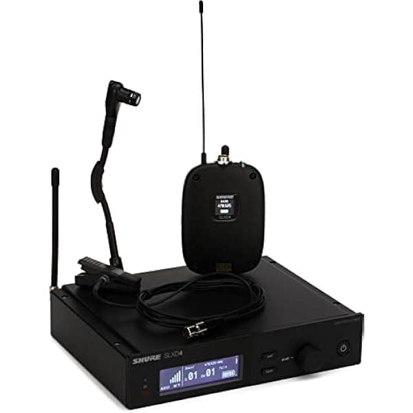 Shure Sistema de micrófono inalámbrico SLXD14/98H con bodypack y micrófono de cuello de cisne con clip Beta 98H/C, SLXD14/98H-G58