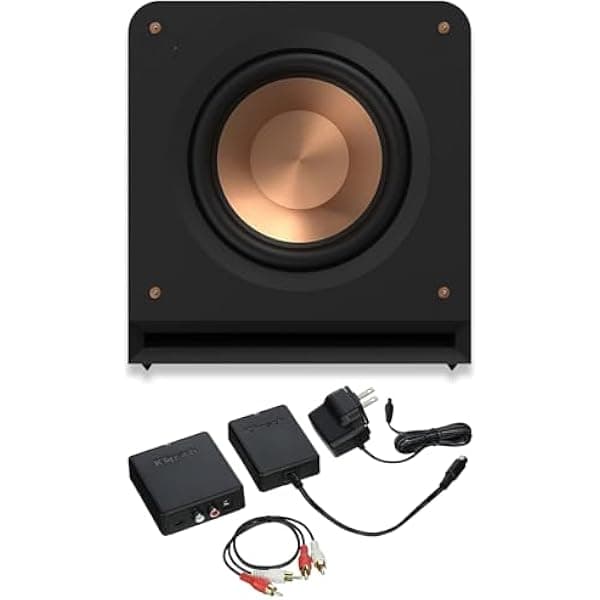Klipsch RP-1200SW 800W Subwoofer con driver Cerametallic de 12 pulgadas con kit de subwoofer inalámbrico WA-2 (2023) BNDL_RP1200SW-WA2