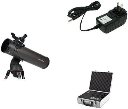 Celestron NexStar 130 SLT Telescopio computarizado con adaptador de CA 18778 (negro), kit de ocular y filtro - Juego de accesorios para telescopio de 14 piezas