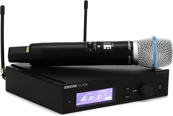 Shure Sistema de micrófono inalámbrico SLXD24/B87A con micrófono vocal de mano BETA87A, SLXD24/B87A-H55
