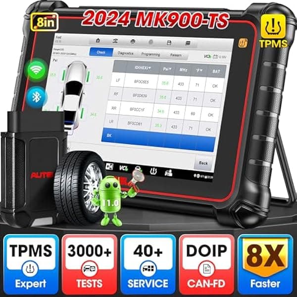 [Android 10] Autel MaxiCOM MK906S PRO-TS, actualización 2023 de MS906 Pro-TS MS906TS MS906 Pro MP808S-TS, codificación ECU con TPMS completo, escáner de diagnóstico bidireccional, servicio 36+, escaneo automático 2.0, FCA SGW Autel Maxicom MK906BT