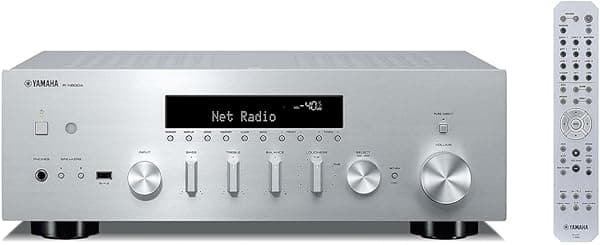Yamaha Audio R-N600A Receptor de red con transmisión, teléfono y DAC incorporado, plata R-N600ASL