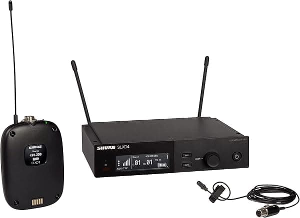 Shure Sistema de micrófono inalámbrico SLXD14/DL4B con Bodypack y micrófono Lavalier DuraPlex