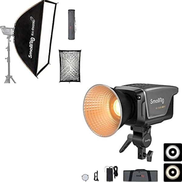 Paquete: SmallRig RC 350B 350W Bi-Color COB LED Luz de video +