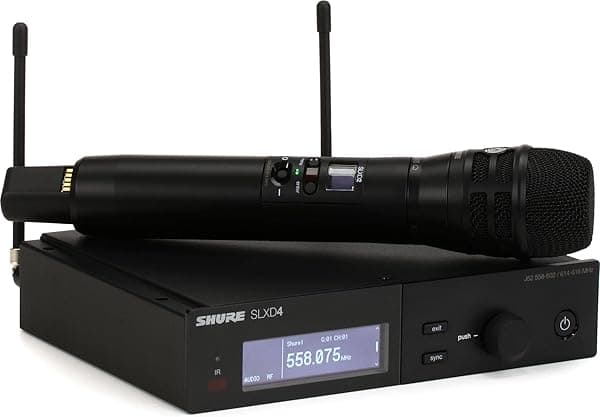 Shure Sistema de micrófono inalámbrico con micrófono vocal portátil KSM8, SLXD24/K8B-J52