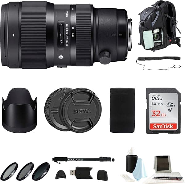 Sigma 50-100 mm f/1.8 DC HSM Lente Art para monturas Nikon con paquete de accesorios ASIG50100NK1