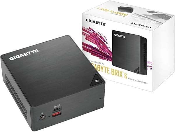 GIGABYTE GB-BRI7H-8550 (Ultra Compact Mini PC/Intel UHD Graphics 620/M.2 Puerto SSD/HDMI (2.0A)/Micrófono de doble matriz)