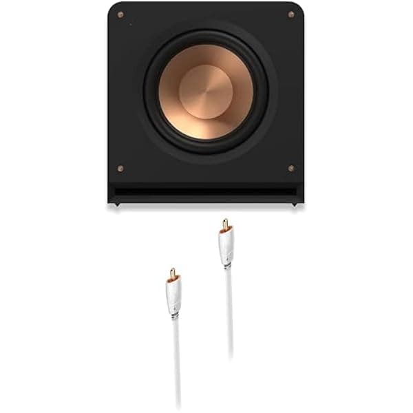 KLIPSCH Subwoofer RP-1400SW de 1000W con controlador de cerámica de 14 pulgadas con un cable de subwoofer Greyhound de 3.0 M (2023) BNDL_RP1400SW-GHOUND03