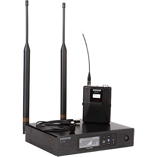 Shure Sistema de micrófono inalámbrico QLXD14/84 con Bodypack y WL184 Supercardioid Lavalier Mic QLXD14/84-H50