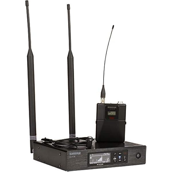 Shure Sistema de micrófono inalámbrico QLXD14/84 con Bodypack y WL184 Supercardioid Lavalier Mic QLXD14/84-V50