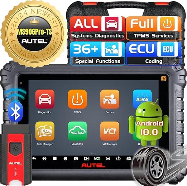 Autel MaxiSys MS906 PRO TS OBD2 Scanner All System Diagnostic Scan Tool Upgrade of MS906PRO MS906TS ECU Coding TPMS Sensor Programming Tool Bidirectional Diagnostic 36+ Service Auto Scan tool MS906PRO-TS+MV108