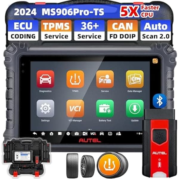 Autel Escáner MaxiSys MS906 Pro-TS, último modelo 2024 de MS906 Pro MS906TS MS906BT MK908, programación TPMS superior y herramienta de diagnóstico para todos los sistemas, codificación ECU, servicio 36+ Autel MaxiSYS MS906S