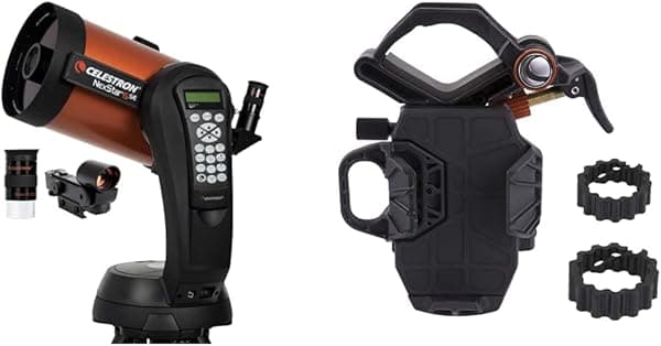 Celestron Telescopio NexStar 6 SE con adaptador universal para smartphone NexYZ de 3 ejes