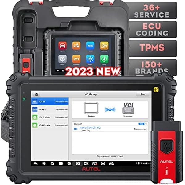 Autel Escáner MaxiSys MS906PRO TS: Combinación de MS906BT MS906TS MK808TS, Escáner automotriz 2023 con codificación ECU, servicio 36, diagnóstico de todos los sistemas, prueba activa, programación y MK908P+MV108