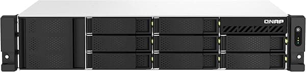 QNAP TS-864eU-RP-8G-US NAS de montaje en rack de alta velocidad de 8 bahías con doble 2.5 GbE, CPU Intel Celeron, memoria DDR4 de 8 GB y conectividad de red de 2.5 GbE (2.5 G/1 G/100 M) (sin discos)