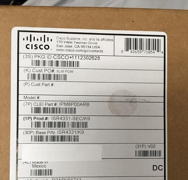 ISR4331-SEC/K9 Nuevo enrutador Sealed Cisco ISR4331-SEC/K9 ISR 4331