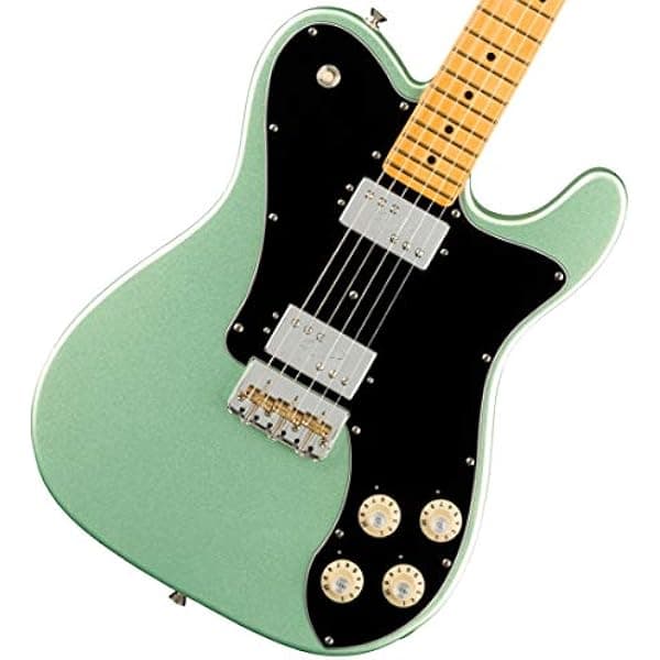 Fender American Professional II Telecaster Deluxe Guitarra Electrica Mystic Surf Green Diapason Arce, HH V-Mod II Double Tap con Coil Split, Cuerpo Aliso, 22 Trastes, Escala 25.5", Estuche Rigido 113962718